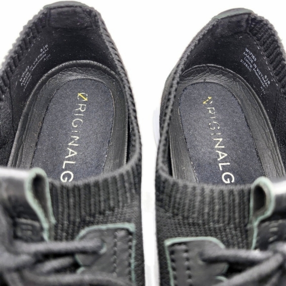 Cole Haan Grand Black Stitchlite Knit & Leather Lace-Up Wingtip Oxford  Sneakers - Picture 7 of 9